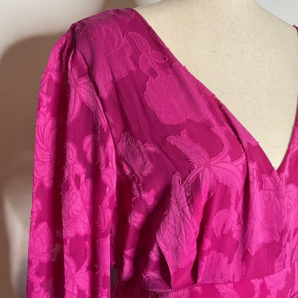 Band of Gypsies Fuchsia Floral Mini Dress